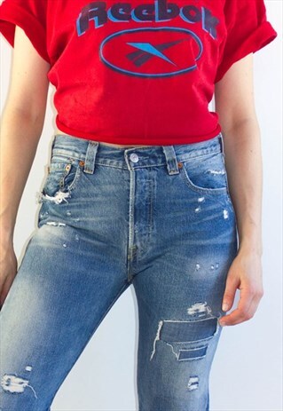 VINTAGE 90'S SLIM FIT DISTRESSED 501 LEVI'S