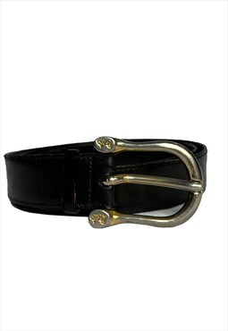 Celine black leather belt