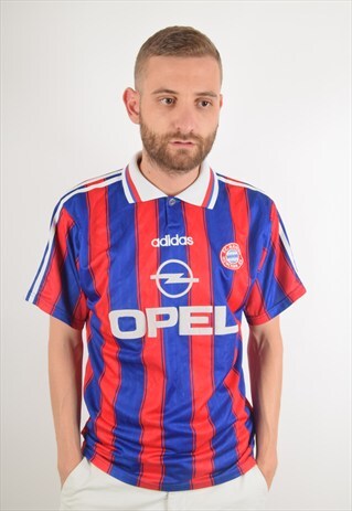 VINTAGE ADIDAS BAYERN MUNCHEN JERSEY MADE IN ENGLAND (1362)
