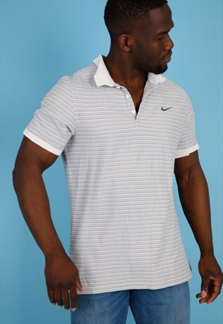 VINTAGE NIKE T-SHIRT IN GREY STRIPE NT47