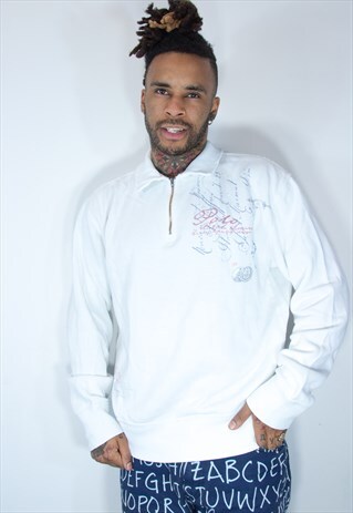 POLO RALPH LAUREN EMBROIDED 1/4 ZIP SWEATSHIRT
