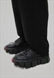 GOTH SNEAKERS EDGY RAVER TRAINERS GOING OUT SHOES IN BLACK