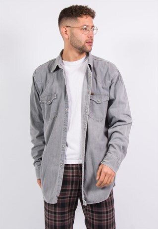 VINTAGE LEE DENIM SHIRT GREY