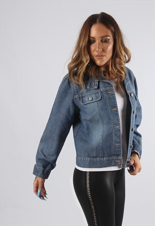 VINTAGE DENIM JACKET OLD NAVY UK S 10 (B9DU)