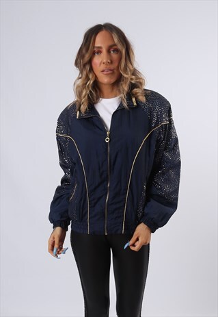 SHELL BOMBER PRINT PATTERNED JACKET OVERSIZED UK 10 (F2H)