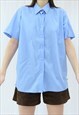 90s Vintage Light Blue Shirt (Size M)