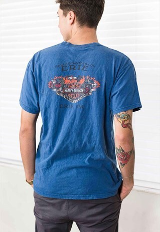 VINTAGE HARLEY-DAVIDSON T-SHIRT LOGO 90S L 7.9