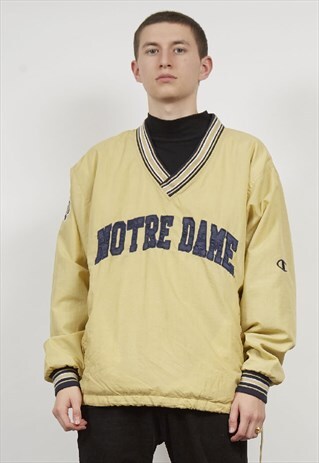 VINTAGE CHAMPION SHELL OVERSIZED V-NECK SWEATER