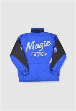 Rare Vintage 90s Nutmeg Orlando Magic Puffer Jacket in Blue