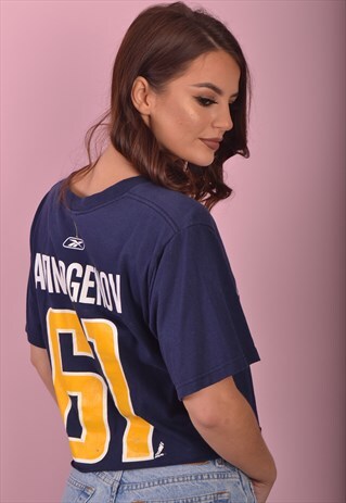 BLUE REEBOK NFL CROPPED T-SHIRT GBT3932