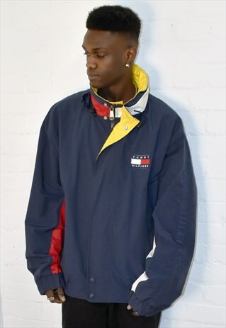 VINTAGE 90S TOMMY HILFIGER WATERPROOF SAILING HOOD JACKET