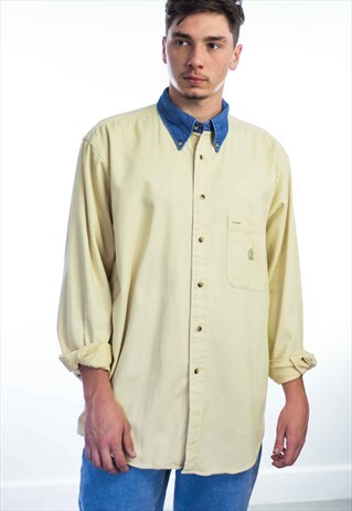 VINTAGE NAUTICA LOGO SHIRT 90S L 16.4