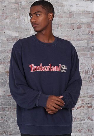 VINTAGE TIMBERLAND LOGO SWEATSHIRT BLUE