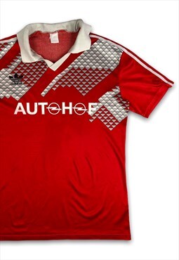 Vintage Adidas 80s Red Football Top (L)