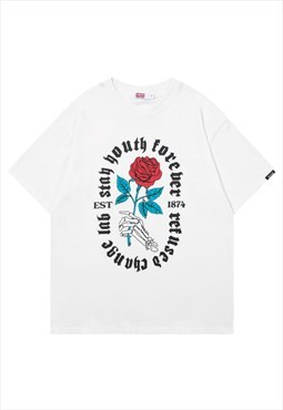Miillow rose print wash t-shirt