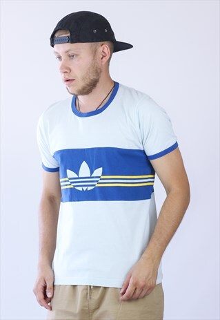 VINTAGE MENS ADIDAS BIG LOGO T-SHIRT