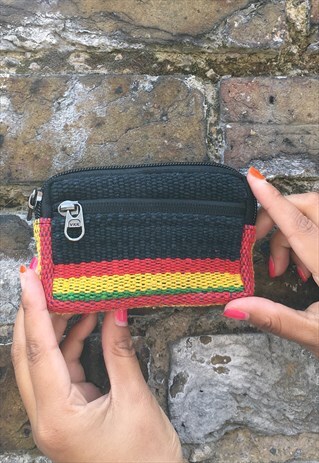RASTA WOVEN MULTI STRIPES PURSE