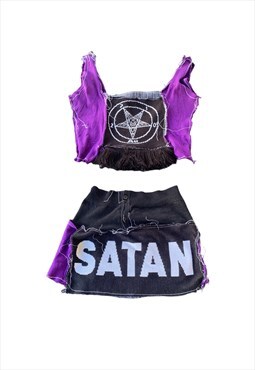 Completely reworked patchwork set Goth alternative punk 
