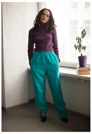 VINTAGE 90'S TURQUOISE TRACKSUIT BOTTOMS