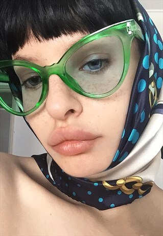 GREEN CANDY CAT EYE SUNGLASSES