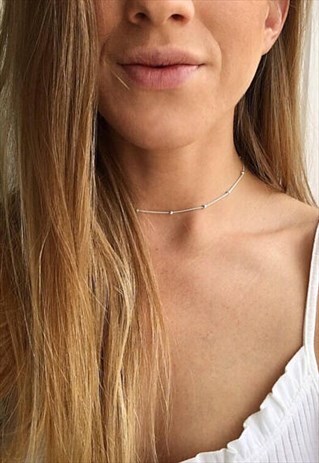 JASMINE - SILVER SATELLITE CHOKER