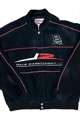 Vintage mens dale earnhardt jr Budweiser black racing jacket