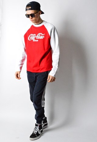 VINTAGE 90S RED AND WHITE CIAO ITALIA SWEATSHIRT JUMPER