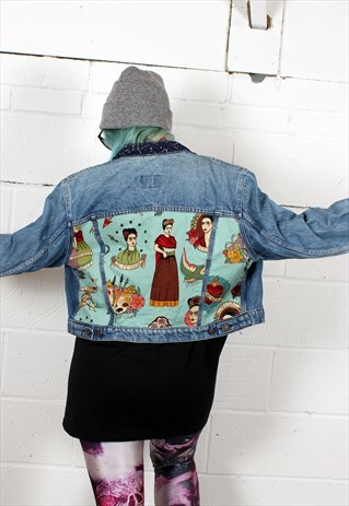 FRIDA KHALO REWORKED VINTAGE LEVIS DENIM JACKET