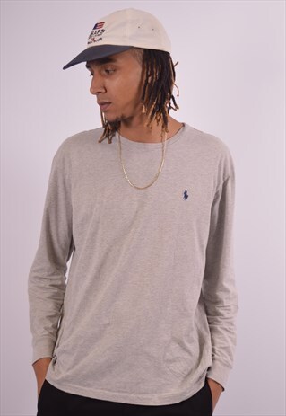 VINTAGE POLO RALPH LAUREN TOP LONG SLEEVE GREY
