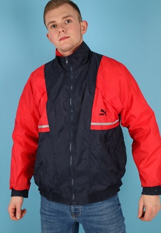 VINTAGE PUMA WINDBREAKER JACKET IN MULTI NJ528