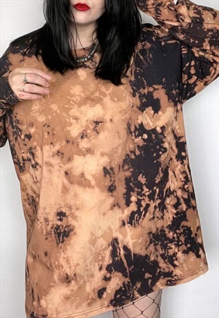 GRUNGE STYLE ACID WASH REWORKED T-SHIRT SIZE XL