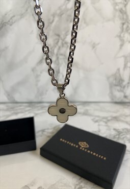 Authentic Louis Vuitton Flower Pendant -Reworked  Necklace