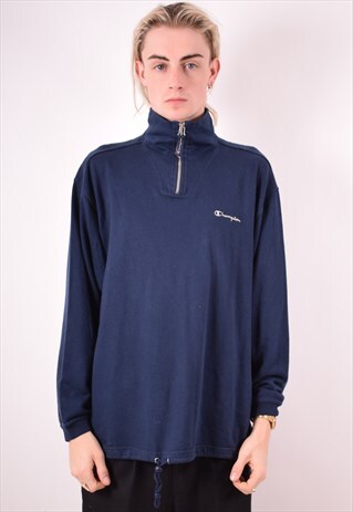 CHAMPION MENS VINTAGE SWEATSHIRT JUMPER XL BLUE 90S