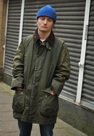 VINTAGE BARBOUR BORDER WAX JACKET 40"