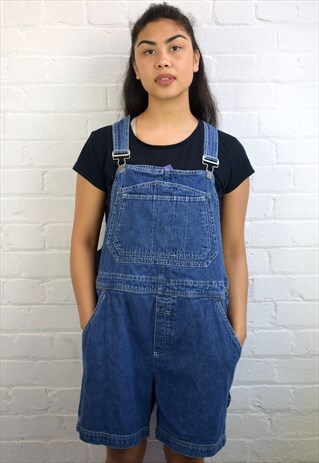 VINTAGE 90'S DENIM DUNGAREE SHORTS