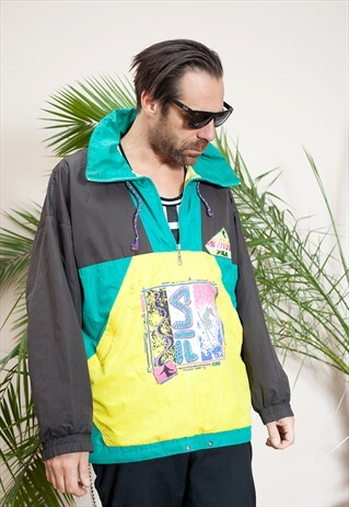 VINTAGE WINDBREAKER JACKET FROM THE 80S BY FILA