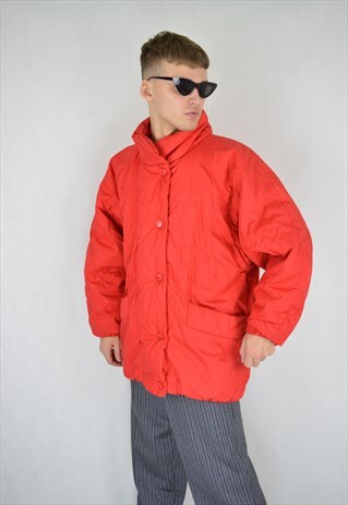 VINTAGE RED PUFFER JACKET