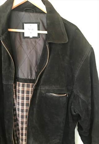 AMAZING 90'S PADDED SUEDE BOXY OVERSIZED JACKET