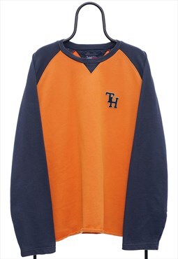 Vintage Tommy Hilfiger Orange Sweatshirt Mens