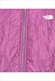 BEYOND RETRO VINTAGE THE NORTH FACE ZIP-FRONT PURPLE EMBROID