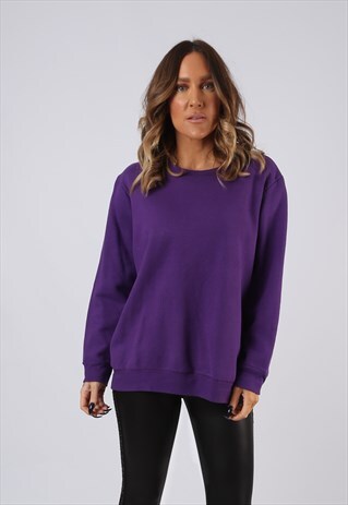 SWEATSHIRT JUMPER OVERSIZED PLAIN UK 16 XL (BWCK)