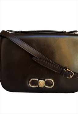 Celine vintage luxury bag in brown leather