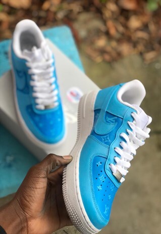 CUSTOM NIKE AIR FORCE 1'S "BLUE "