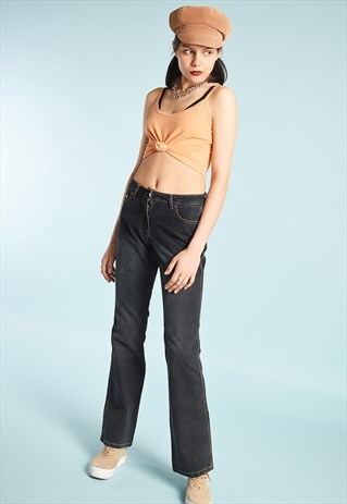 Y2K REGULAR WAIST BOOT CUT DENIM JEANS