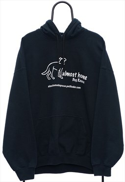 Retro Almost Home Graphic Black Hoodie Womens