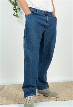 Vintage 90s Dickies Workwear Jeans in Blue Loose Fit