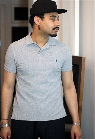 VINTAGE RALPH LAUREN GREY POLO SHIRT