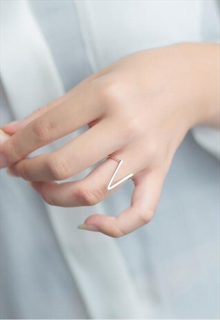 STERLING SILVER TRIANGLE RING