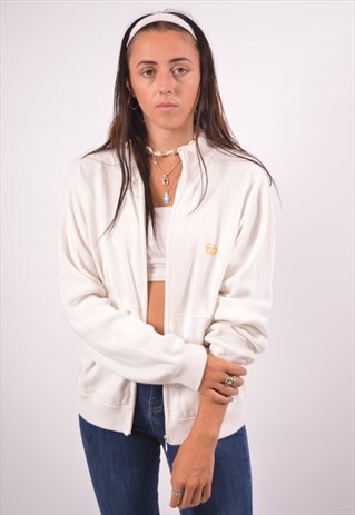 VINTAGE SERGIO TACCHINI TRACKSUIT TOP JACKET WHITE