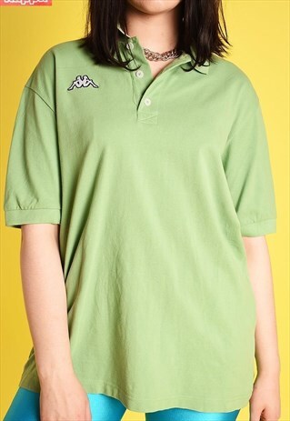 Y2K RETRO KAPPA FESTIVAL POLO T-SHIRT TOP TEE